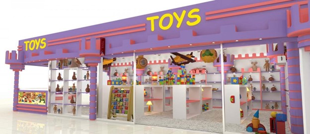 طراحی دکوراسیون فروشگاه اسباب بازی